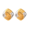 304 Stainless Steel Two Tone Stud Earrings EJEW-Z109-05GP-02-4
