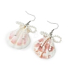 Natural Scallop Shell Dangle Earrings EJEW-TA00813-5