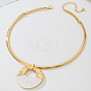 Alloy & Natural Shell Pendant Choker & Stud Earrings FS-WG574AF-01-5