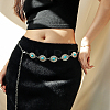 1Pc Alloy with Resin Imitation Turquoise Oval Link Chain Belts AJEW-CY0001-79B-7