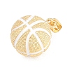 Sports Theme Brass Enamel Pendants KK-A297-07B-G-2