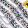 Gorgecraft 4~4.5M Ethnic Style Polyester Lace Trim with Colorful Paillette OCOR-GF0002-39A-3