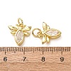 Brass Micro Pave Clear Cubic Zirconia Pendants CU-E003-18G-14-3