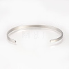 201 Stainless Steel Cuff Bangles BJEW-Q685-07-3