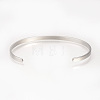 Tarnish Resistant 201 Stainless Steel Cuff Bangles BJEW-Q685-07-3