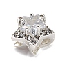 Brass Micro Pave Cubic Zirconia Beads KK-D408-11S-02A-2