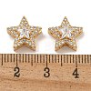 Brass Micro Pave Cubic Zirconia Beads KK-U037-08G-02-3