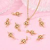 SHEGRACE Brass Clear Cubic Zirconia Charms XGRQ3P854-575G-5