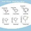 30Pcs 3 Styles 304 Stainless Steel Smooth Surface Spring Ring Clasps STAS-SC0004-41-2