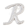 Brass Micro Pave Clear Cubic Zirconia Pendants CU-CBA8481-01P-R-1