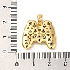 Brass Micro Pave Cubic Zirconia Pendants KK-E061-03G-13-3