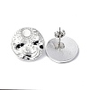 Tarnish Resistant 304 Stainless Steel Sun with Moon Stud Earrings for Women EJEW-F300-06P-2