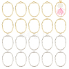 Unicraftale 40Pcs 2 Colors Alloy Open Back Bezel Pendants FIND-UN0003-23-1