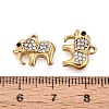 304 Stainless Steel Rhinestone Charms STAS-N115-46G-3