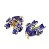 Brass Cloisonne Pendants KK-P251-A01-G-07-2