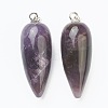 Natural & Synthetic Gemstone Pointed Pendants G-F705-01P-3