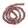 Electroplate Transparent Glass Beads Strands EGLA-A046-01C-11-3