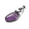 Natural Amethyst Pendants G-K338-42AS-08-2