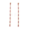 Cubic Zirconia Rectangle Dangle Stud Earrings EJEW-P206-03G-03-1