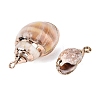 Electroplate Natural Spiral Shell Pendants SSHEL-Q100-32G-2