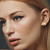4 Pair 4 Colors Stainless Ssteel Hollow Out Mountain Stud Earrings for Women EJEW-AN0002-72-4