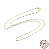 925 Sterling Silver Cable Chains Necklace for Women STER-I021-08A-G-4