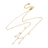 304 Stainless Steel Crystal Rhinestone Pendant Necklaces for Women NJEW-F378-01G-04-4