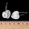 Natural Quartz Crystal & 304 Stainless Steel Hoop Earrings for Women EJEW-G475-04P-02-5