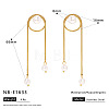 Round 304 Stainless Steel Tassel Stud Earrings WG7CB8C-03-1