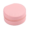 Round PU Leather Jewelry Zipper Boxes PW-WG47132-07-1