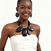 Aluminum & Wood Bead Necklceas & Stud Earrings Sets SJEW-H001-13B-1