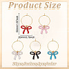 20Pcs 5 Colors Brass Wine Glass Charms AJEW-ME00020-2