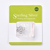Platinum Plated 925 Sterling Silver Spring Ring Clasps STER-K014-H152-8mm-P-3