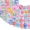 Transparent Crackle Glass Beads EGLA-F167-01-3