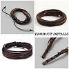 1Pc Cowhide Leather Cord Multi-strand Bracelets BJEW-CL0001-48A-7