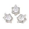 Brass Micro Pave Cubic Zirconia and Glass Links Connector Charms GL-CBA86BA-01P-C-1