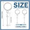 Brass Leverback Earring Findings EJEW-TAC00032-4