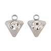 201 Stainless Steel Rhinestone Pendants RB-CBABFDA-12P-01-1