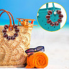 Sport Ball Wood Beaded Keychain for Women Men HJEW-NB00182-6