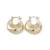 Brass Croissant Thick Hoop Earrings for Women EJEW-I270-09G-1