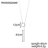 304 Stainless Steel Lariat Necklaces STAS-OY010-09P-2