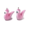 Flocking Opaque Resin Pendants RESI-F064-A19-1