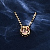Brass Pave Cubic Zirconia Birth Stone Constellation Pendant Cable Chain Necklaces NJEW-D334-01G-08-2