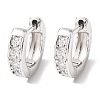 925 Sterling Silver Micro Pave Clear Cubic Zirconia Hoop Earrings EJEW-K317-08P-4