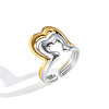 304 Stainless Steel Cuff Open Rings for Women FM5504-5
