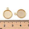 Flat Round Brass Pendant Cabochon Settings KK-K414-14C-G-3