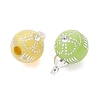 Plating Opaque Acrylic with Brass Pendants PALLOY-JF05244-3