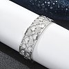 304 Stainless Steel Hinged Bangles with Polymer Clay Rhinestones for Women BJEW-Z080-05P-3