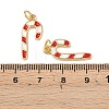 Christmas Brass Enamel Pendants KK-L255-17G-03-3