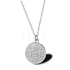 Stylish Stainless Steel Flat Round Coin Pendant Necklaces for Women Daily Wear JJ2205-1-2